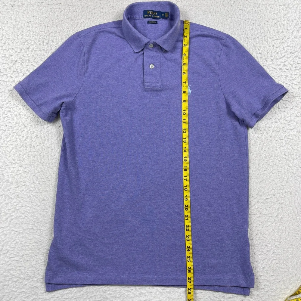 Polo Ralph Lauren Polo Mens Medium Purple Classic Fit Pony Logo Preppy Casual
